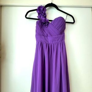 Purple Flower Girl Dress Chiffon